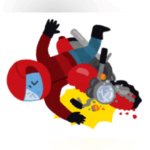 【車載動画】「よく死ななかったな…」バイク事故でマンガのように吹っ飛ぶライダーが話題に😨