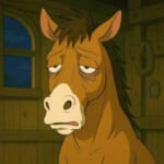 「馬にも寝ぐせってつくんだ…」まるで『FF7』のクラウドのようになってしまった馬が話題に🐎