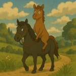 「なんてシュールな光景…」馬の着ぐるみが乗馬した結果ｗｗｗｗｗ