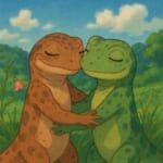 「羨ましい…」あまりにラブラブなトカゲのカップルがXで話題にｗｗｗ